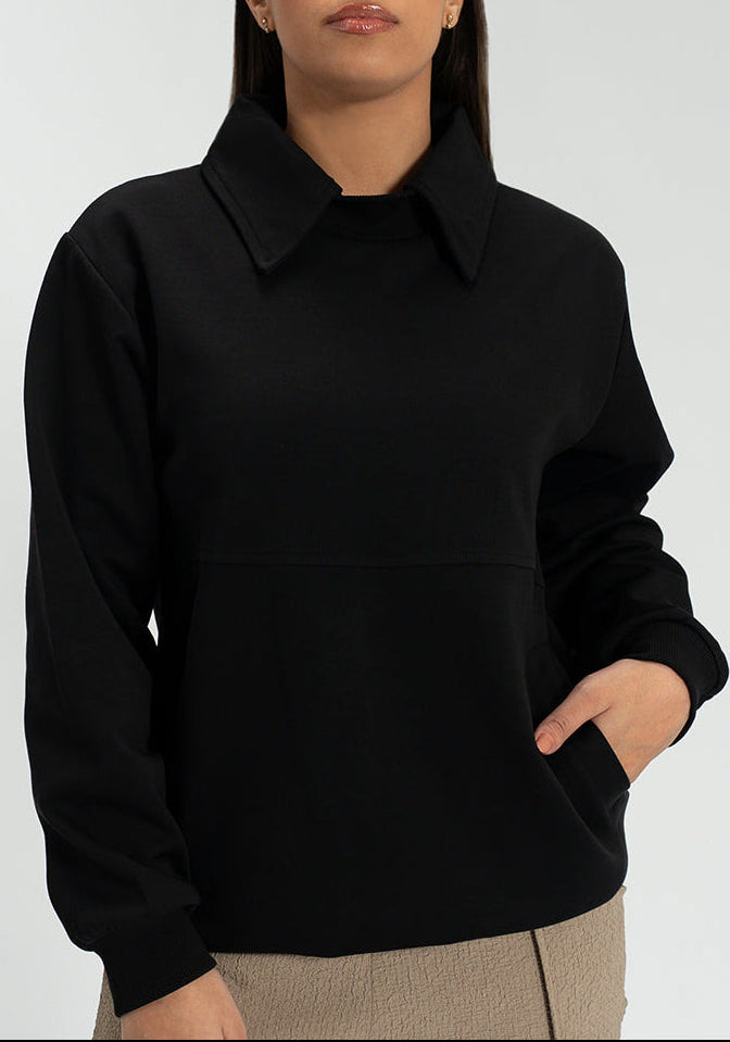 Collared Sweatshirt