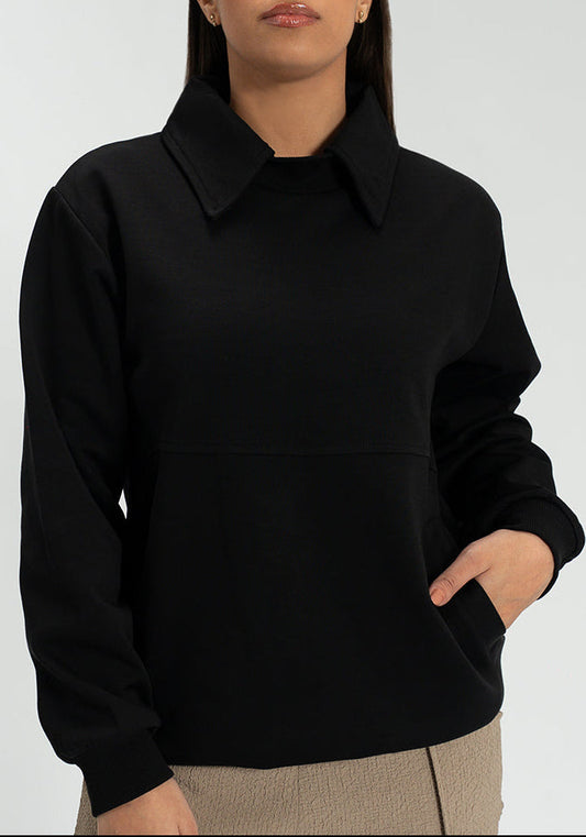 Collared Sweatshirt