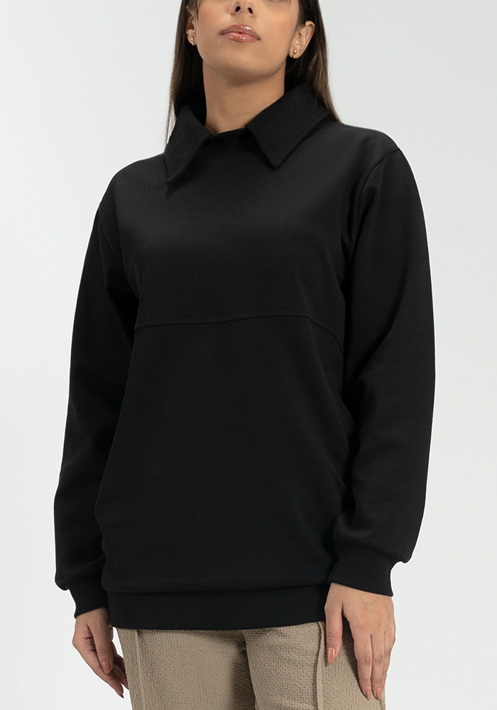 Collared Sweatshirt