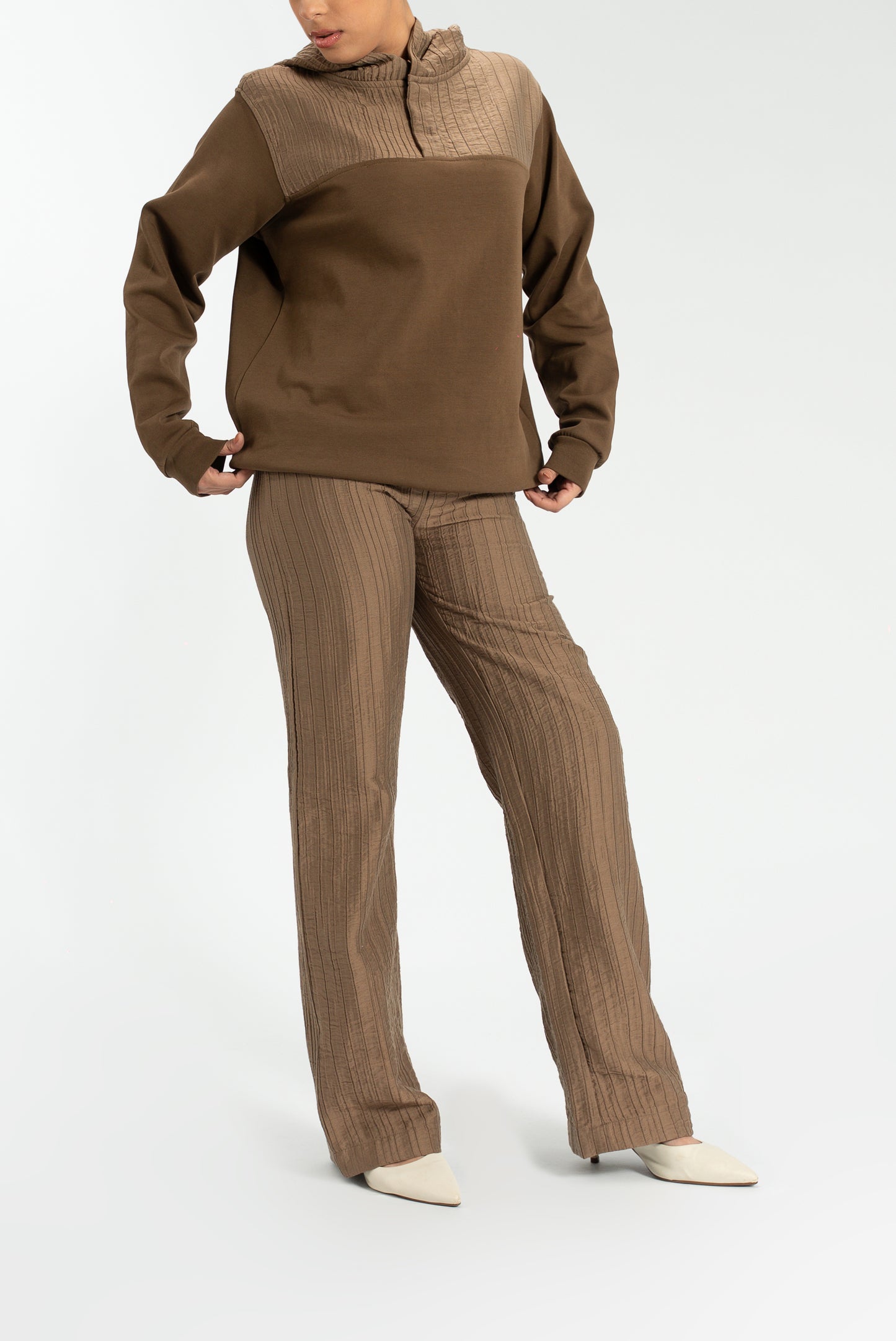 Hoodie - Textured Panel (Interlock)