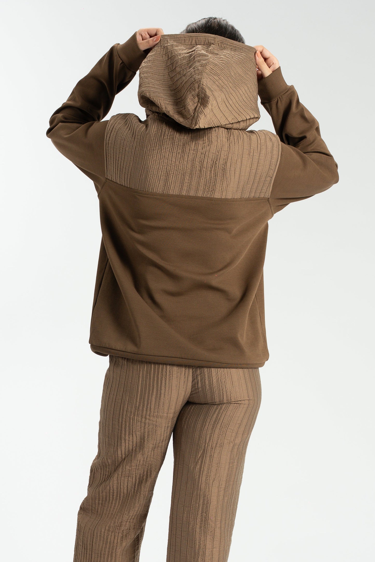 Hoodie - Textured Panel (Interlock)