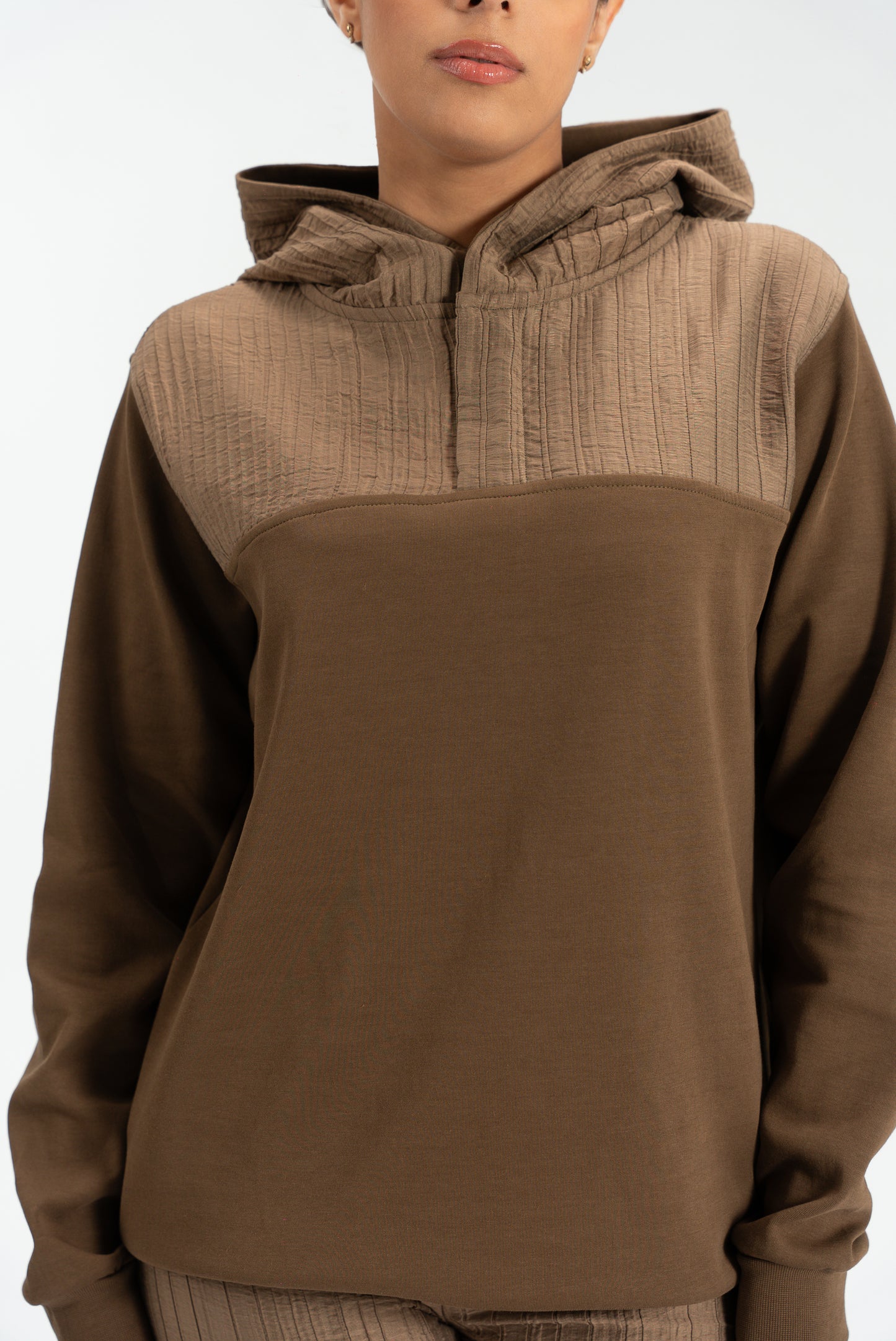 Hoodie - Textured Panel (Interlock)
