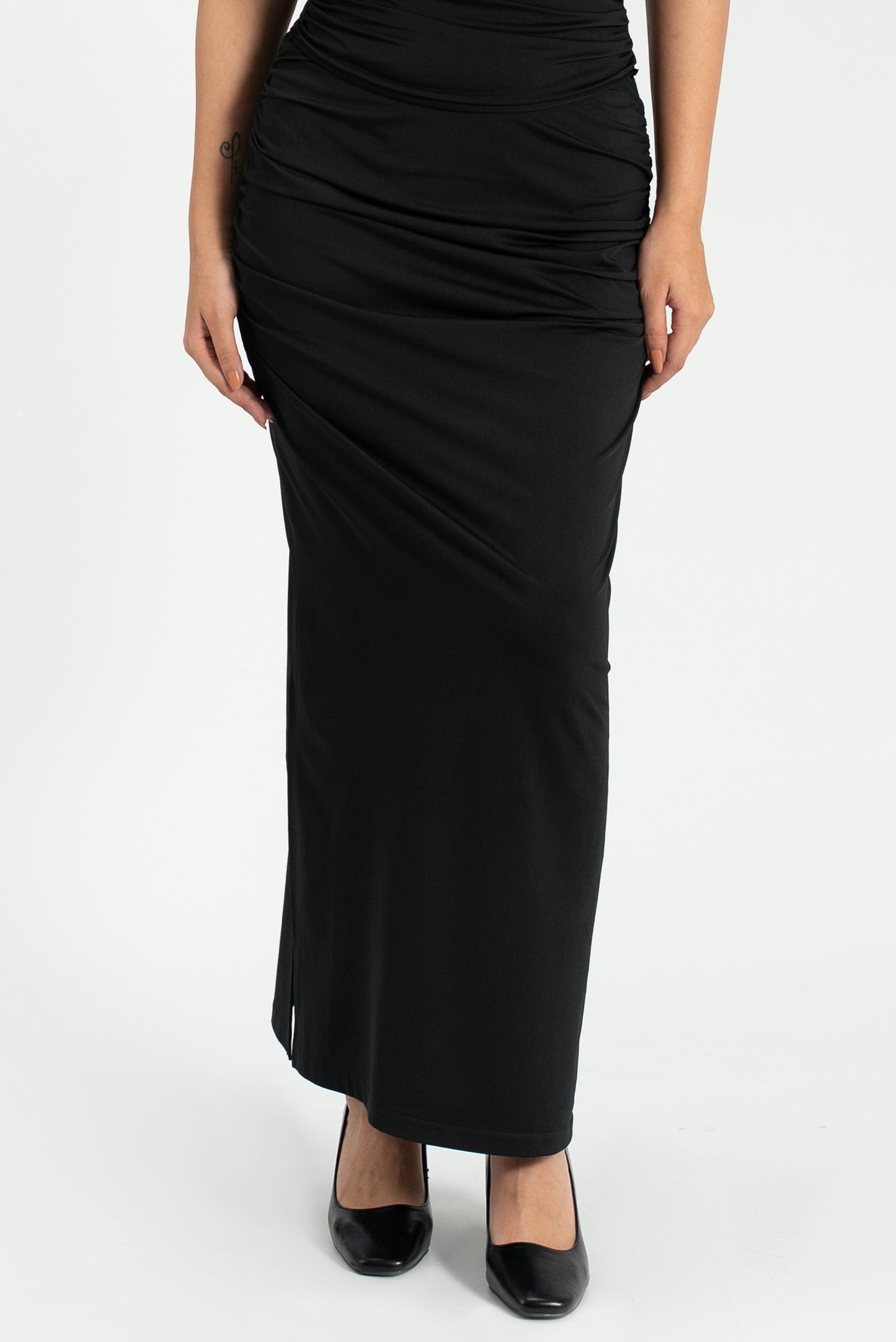 Ruched Midi Skirt