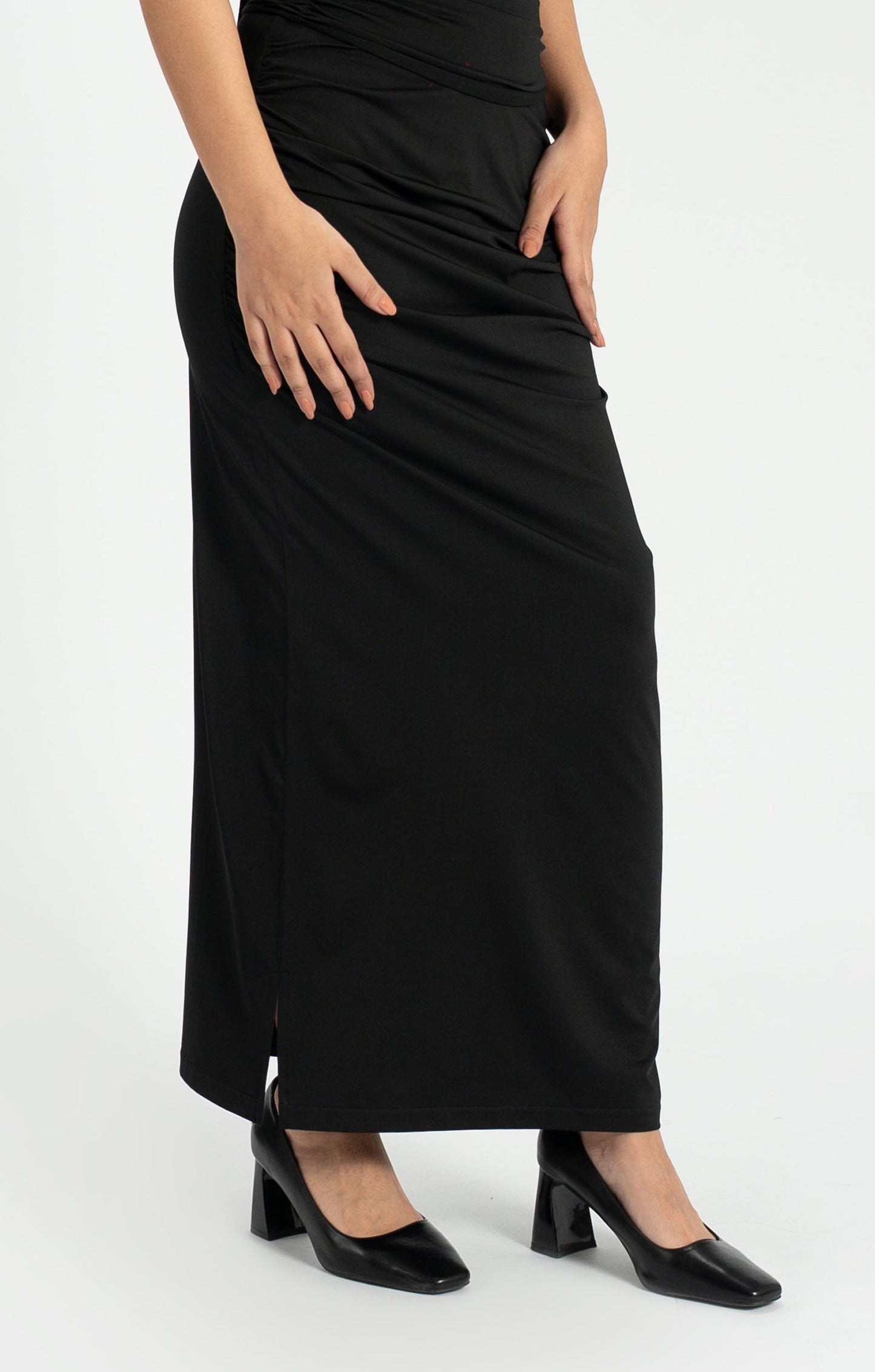 Ruched Midi Skirt