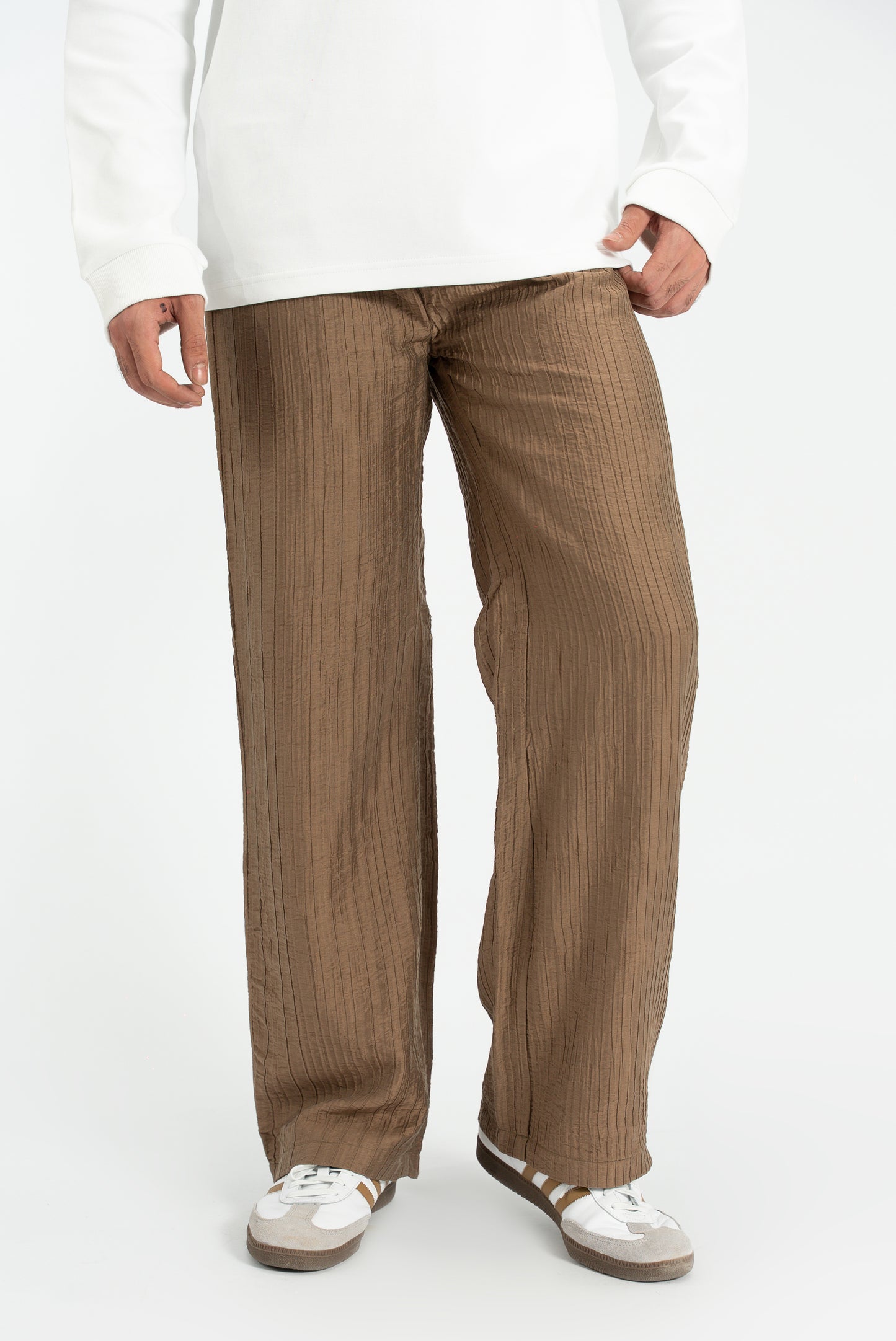 Pleated Fabric Pants
