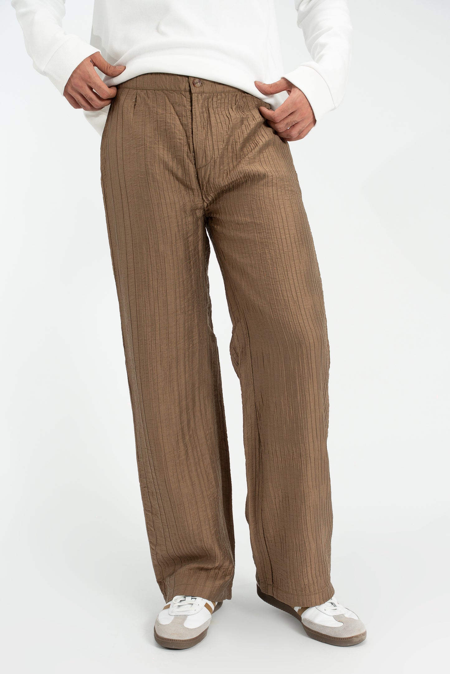Pleated Fabric Pants