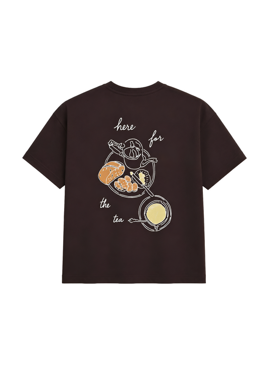 Printed Tee - Here For The Tea